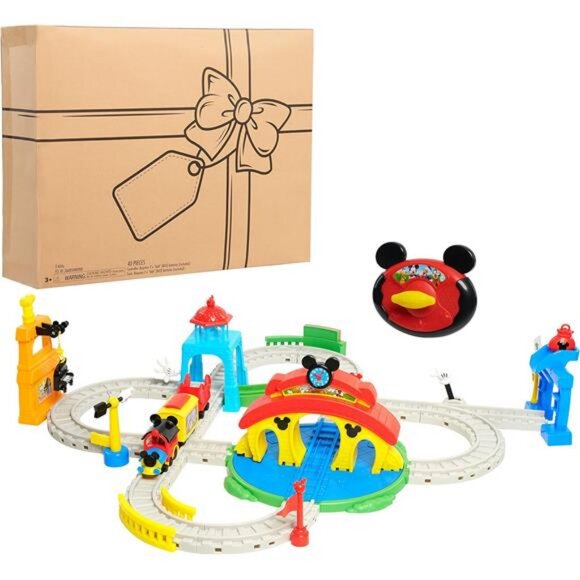 Junior Mickey Mouse Around Town Track Set, 35-piece Remote Control Toy - Picture 1 of 8